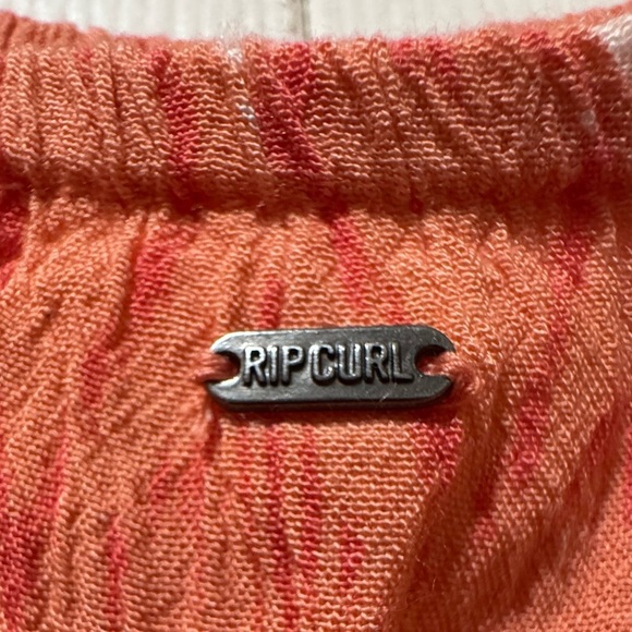 Rip Curl Orange Smocked 3/4 drape Sleeve romper size S. Worn once. EUC - Picture 4 of 13